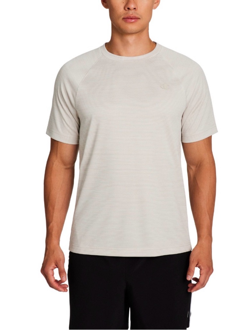 Champion Men’s Short Sleeve Crew Tee in Light Beige